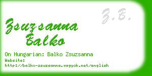 zsuzsanna balko business card